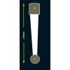 170F Rounded end wobbler arms with adhesive foam tabs